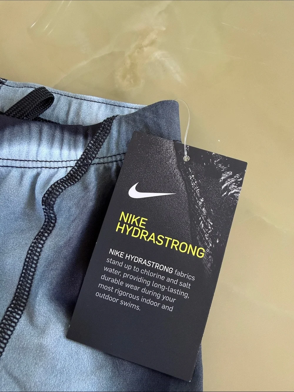 Nike Hydrastrong Boys Jammer Swim Shorts Grey Black Tie-Dye Size 6-7Y NWT